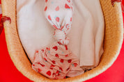 Knit Swaddle Blanket- Strawberry