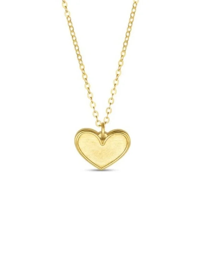 Petite Pendant Necklace Heart / 1 Corinthians 13:13