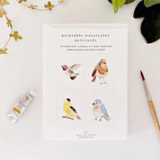 Backyard Birds Paintable Notecards