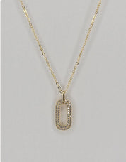 Oval Rhinestone Necklace