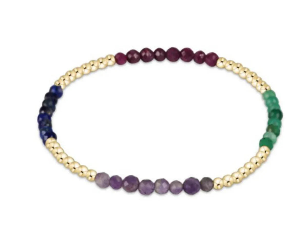 Blissful Pattern 2.5mm Bead Gemstone Bracelet - Hot Mess FW