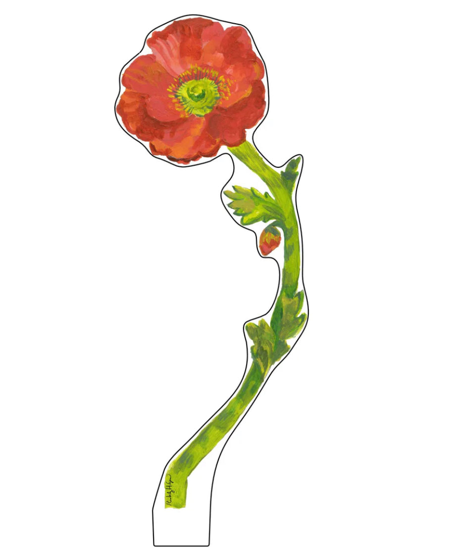 Acrylic Flower Red Iceland Poppy -Large