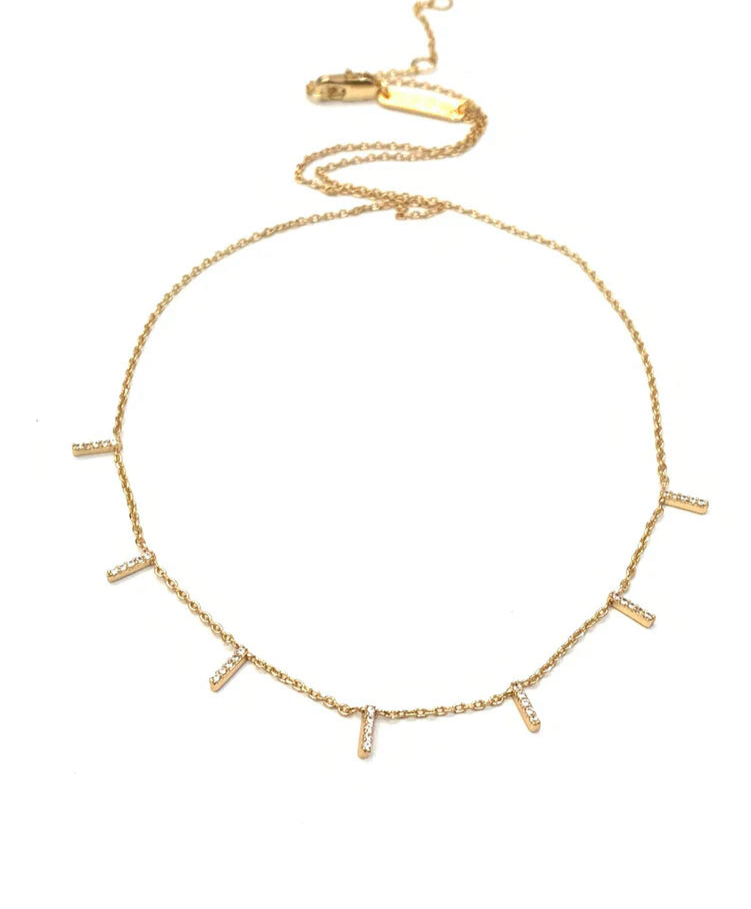 Piper CZ Bar Necklace