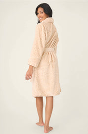 PJ Salvage Luxe Champagne Leopard Plush Robe