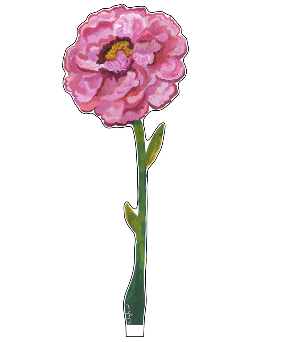 Acrylic Flower Tall Magenta Peony- Large