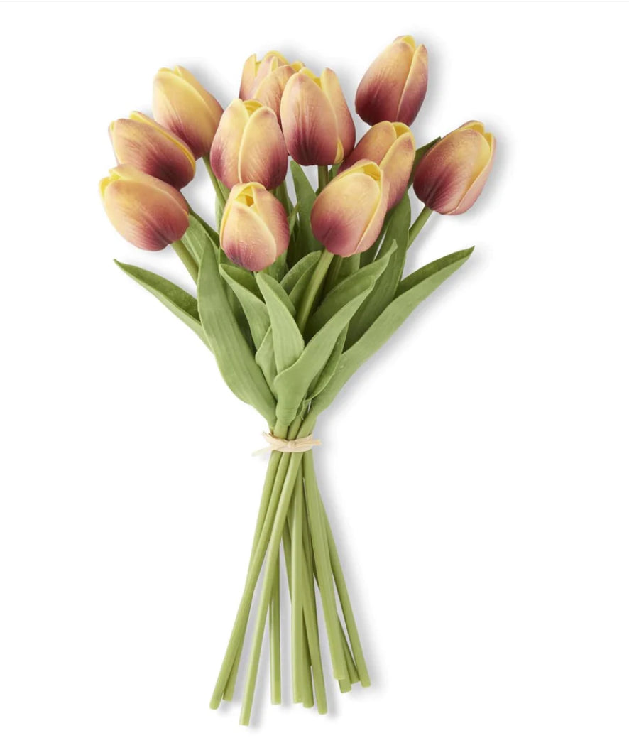 Mini Tulip Bundle- Green/Purple 13.5"