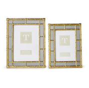 Bamboo Mirrored Edge Gold Picture Frame - Assorted Sizes