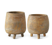 Paulownia Wood Pot W/Legs