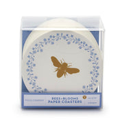 Bees+Blooms Paper Coasters