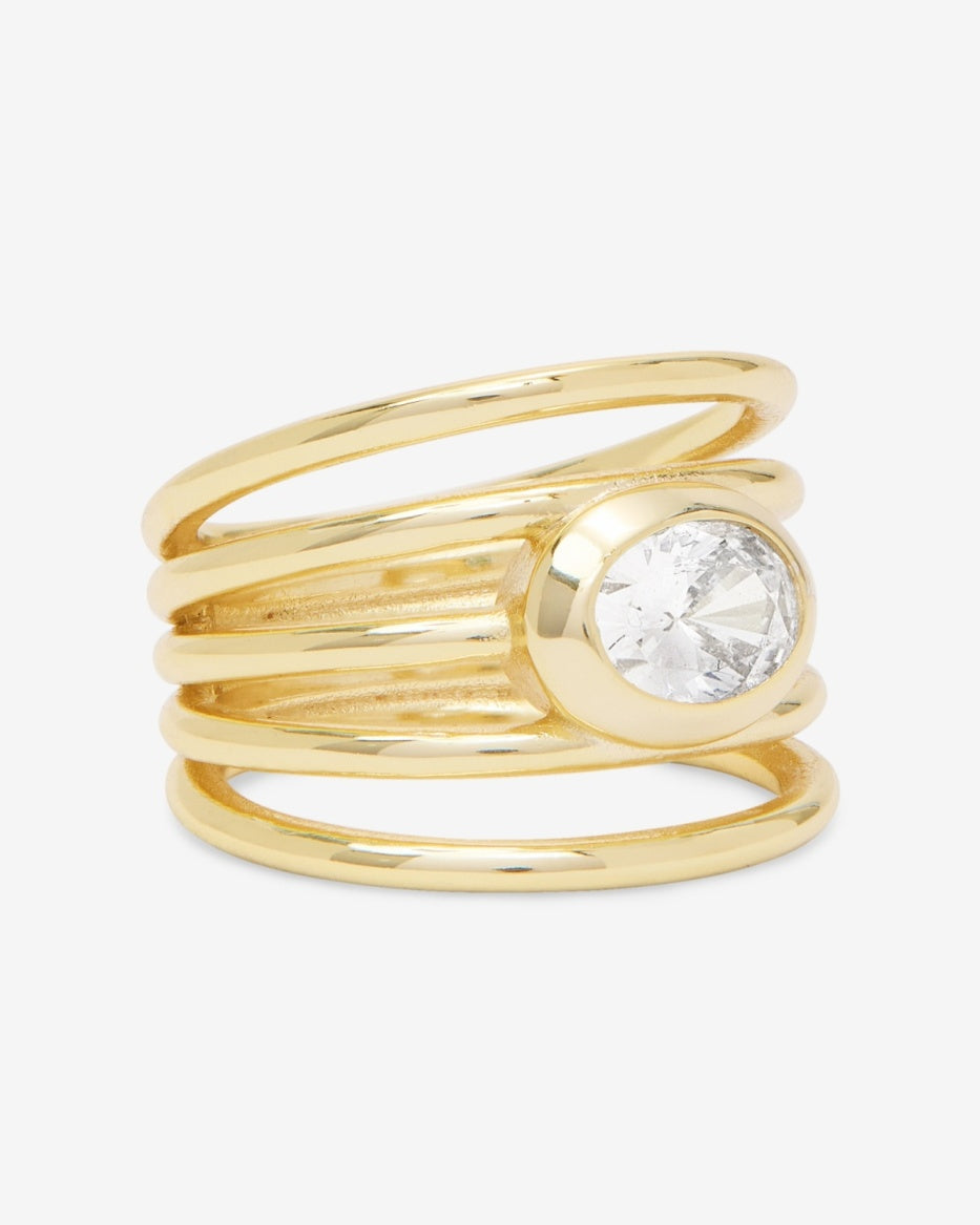 She’s A Boss Stacked Ring - Gold