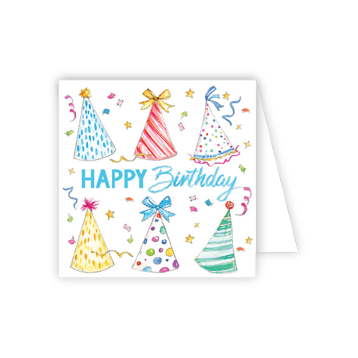 Enclosure Card-Happy Birthday Party Hats