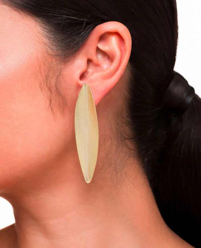 Solstice Earrings- Brushed Gold