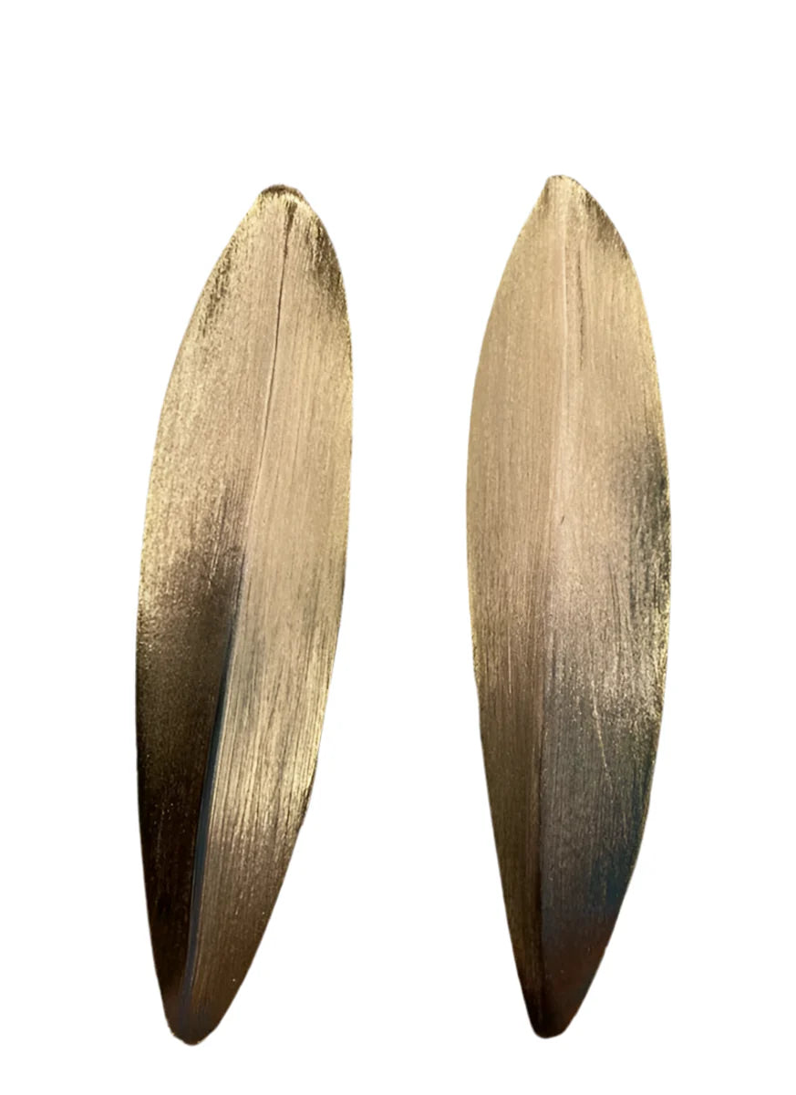 Solstice Earrings- Brushed Gold