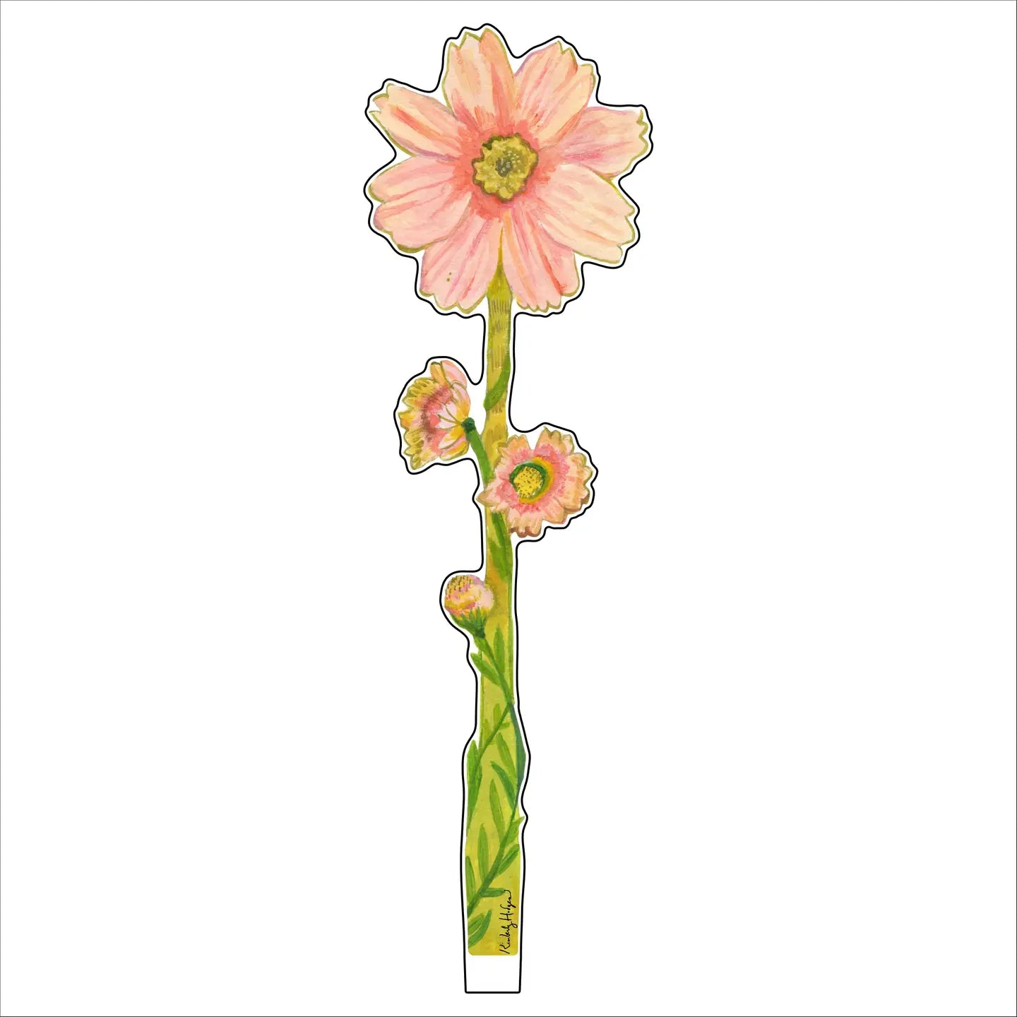Acrylic Flower Peach Cosmos- Small