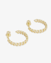 Pave' Julian Chain Hoops 1"