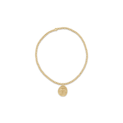 XL Extends Classic Gold 2mm Bead Bracelet - Inspire Small Gold Charm