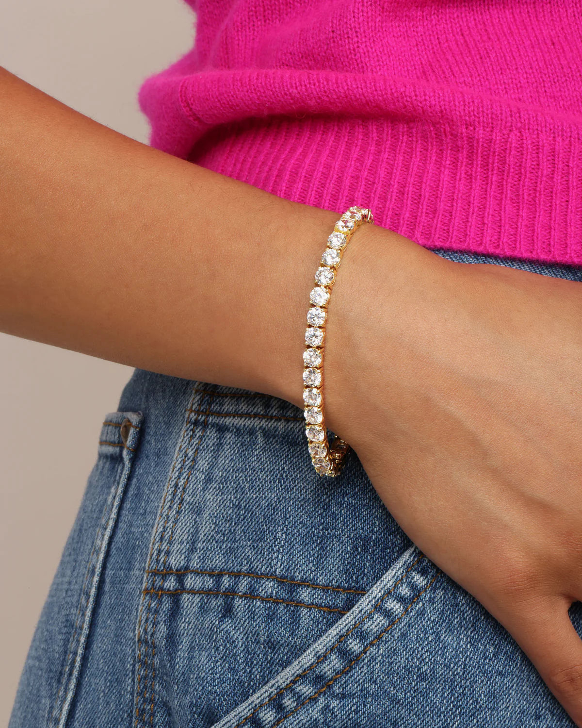 Mama Heiress Tennis Bracelet - Gold