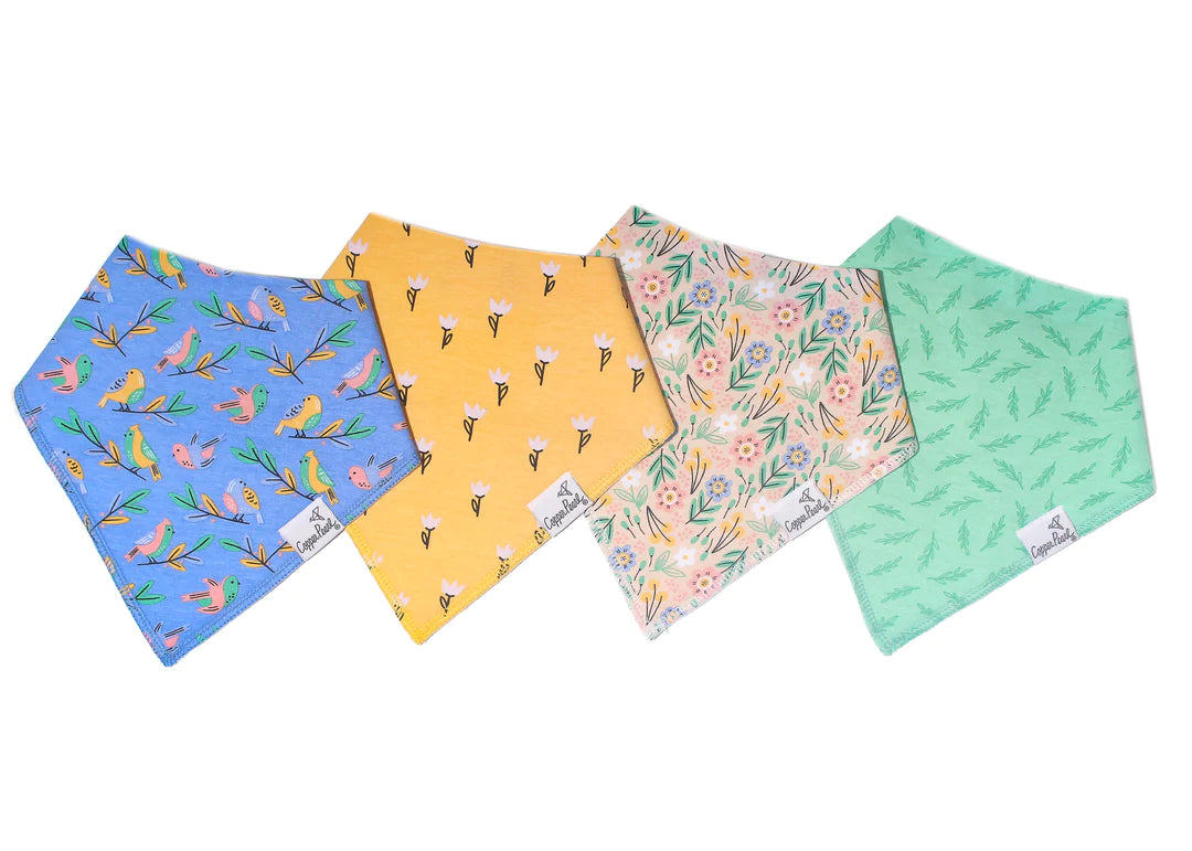 Bandana Bib Set of 4- Birdie