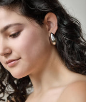 Nia Hoop- White Gold