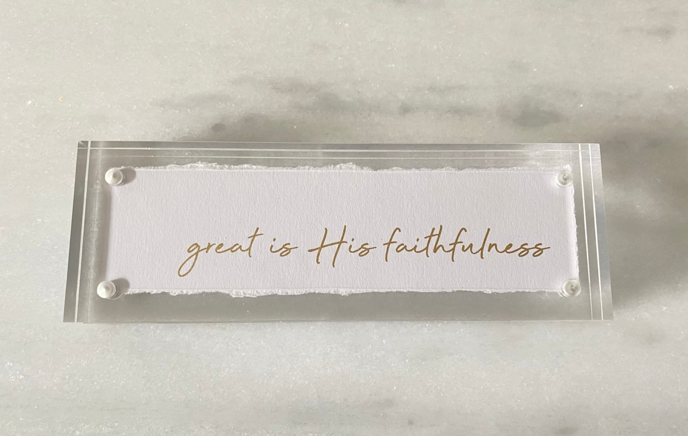 Acrylic Frame 2x6- Great Is His Faithfulness