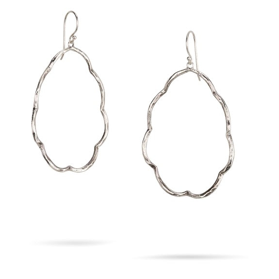 Reverie Scallop Drop Earrings- Sterling Silver