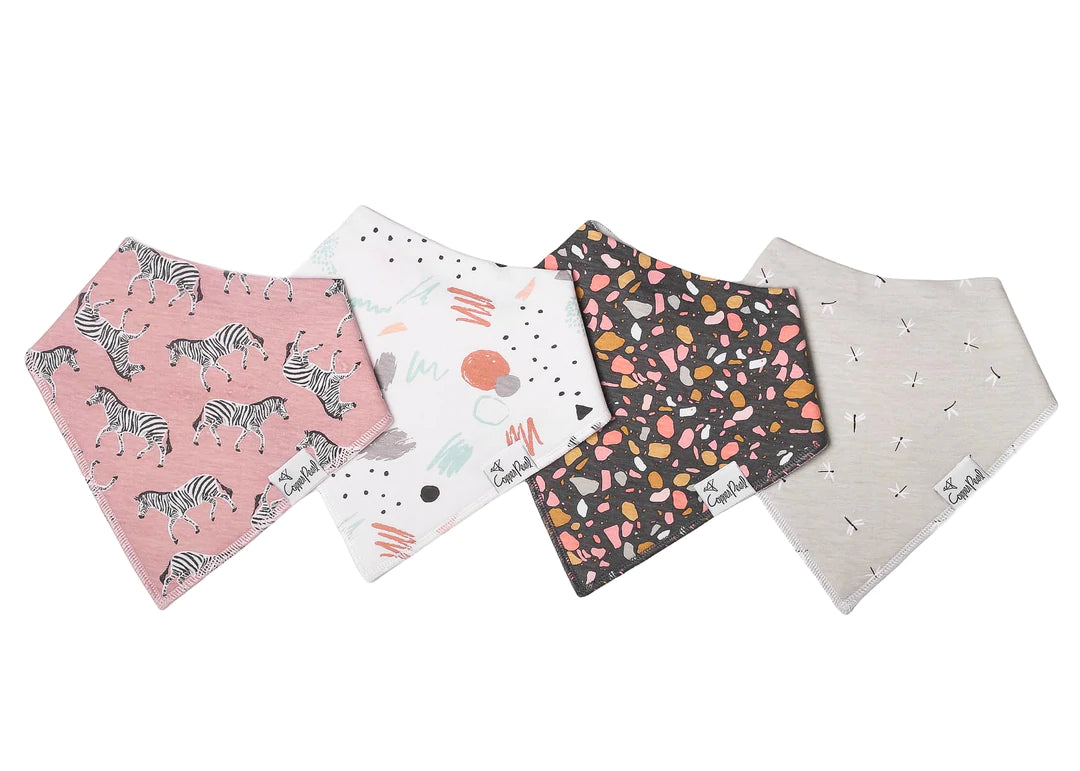 Bandana Bib Set of 4- Zella