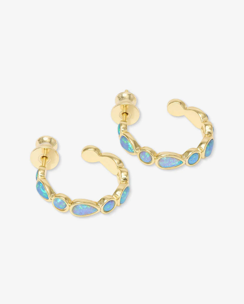 Isla Hoop .75" - Blue Opal