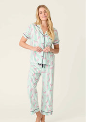 PJ Salvage Whimsy Cool Cat Cropped PJ Set