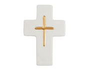 Ceramic And Gold Thin Cross