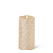 Luminara Champagne Glitter Candle - 6.5”