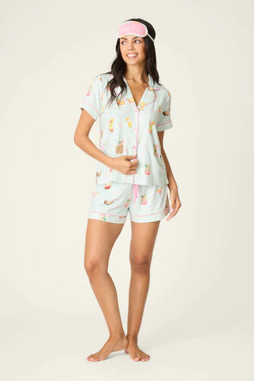 PJ Salvage - It's Five O'clock Somewhere Cocktail Print 3 pc Set