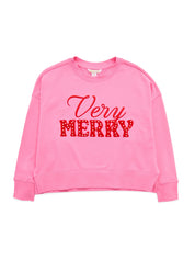 Shiraleah "Very Merry" Pearls Relaxed Fit Sweatshirt