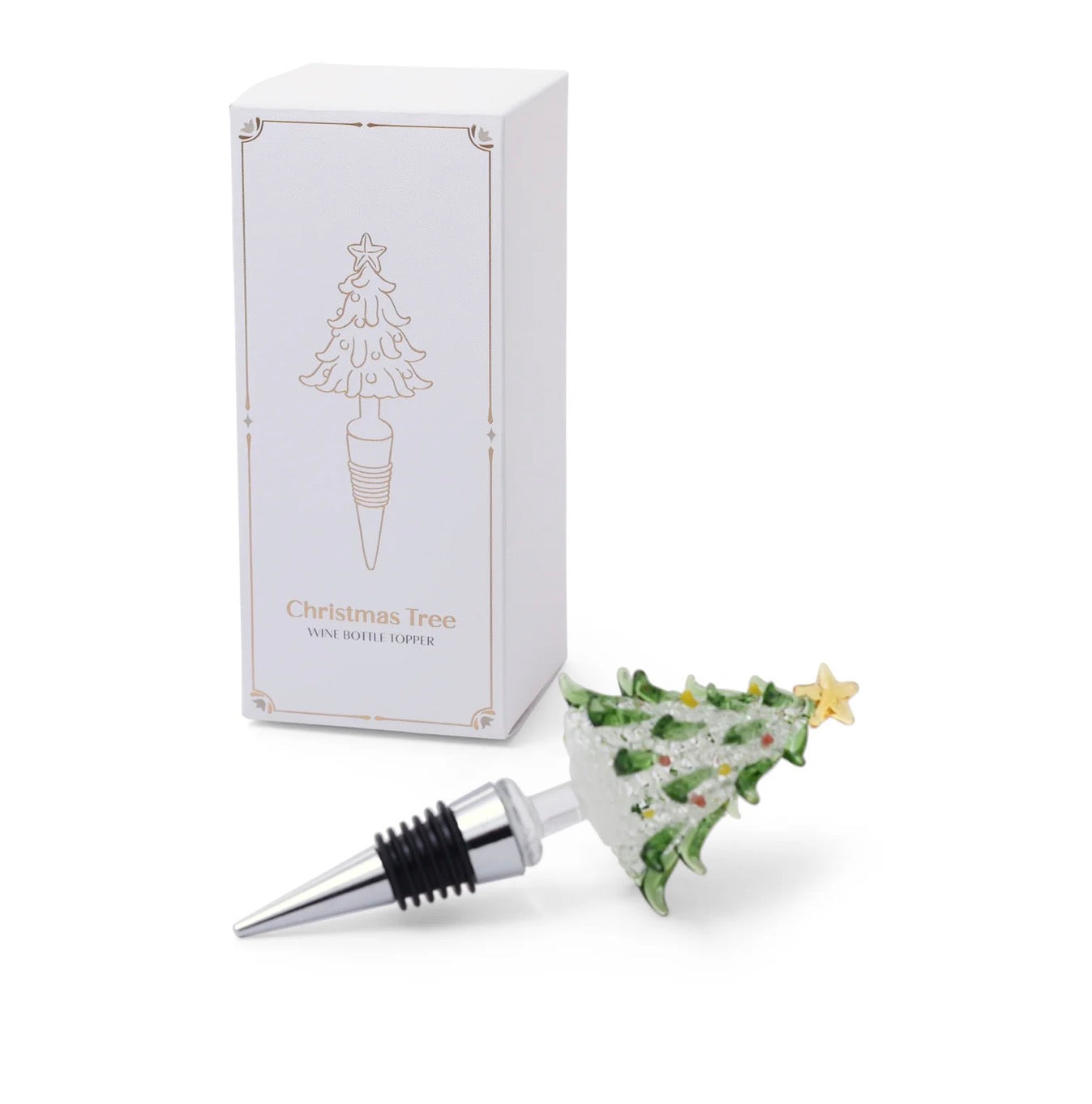 Glass Tree Bottle Stopper in Gift Box