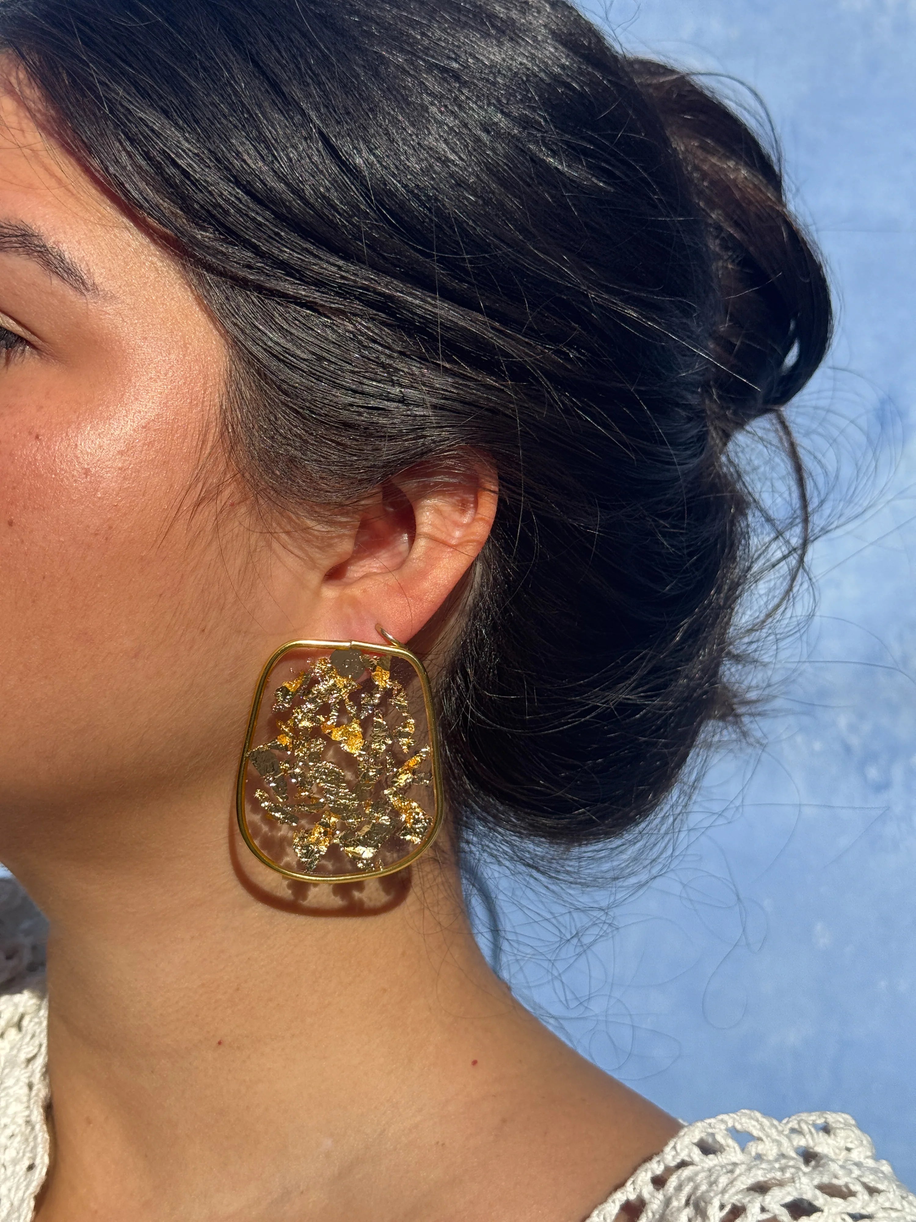 Loud Italians 01 Resin Stud Statement Earring