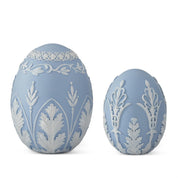 Set of 2 Blue & White Filigree Resin Easter Egg