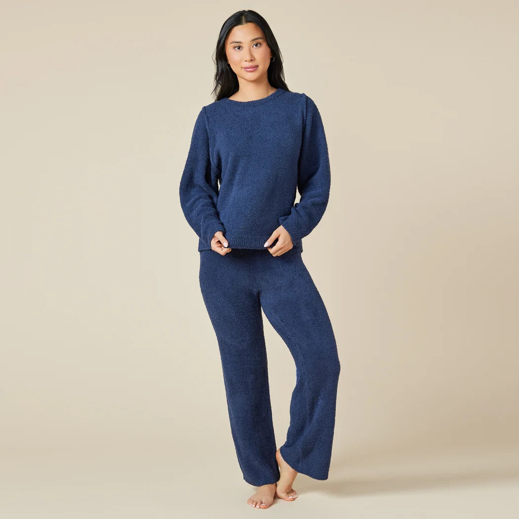 Reverse Seam Marshmallow Lounge Set- Midnight