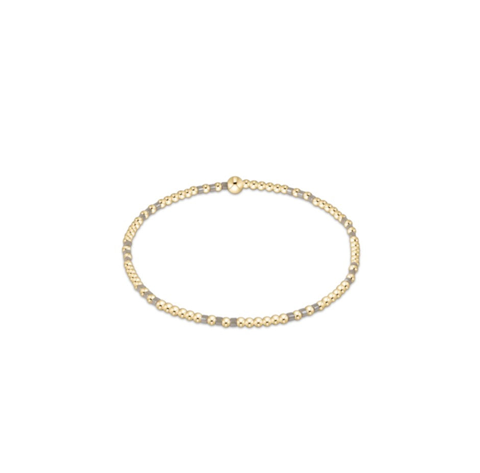 Hope Joy Pattern 2mm Bracelet-Taupe with a Twist
