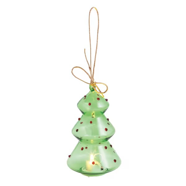 Tree LED Glass Ornament