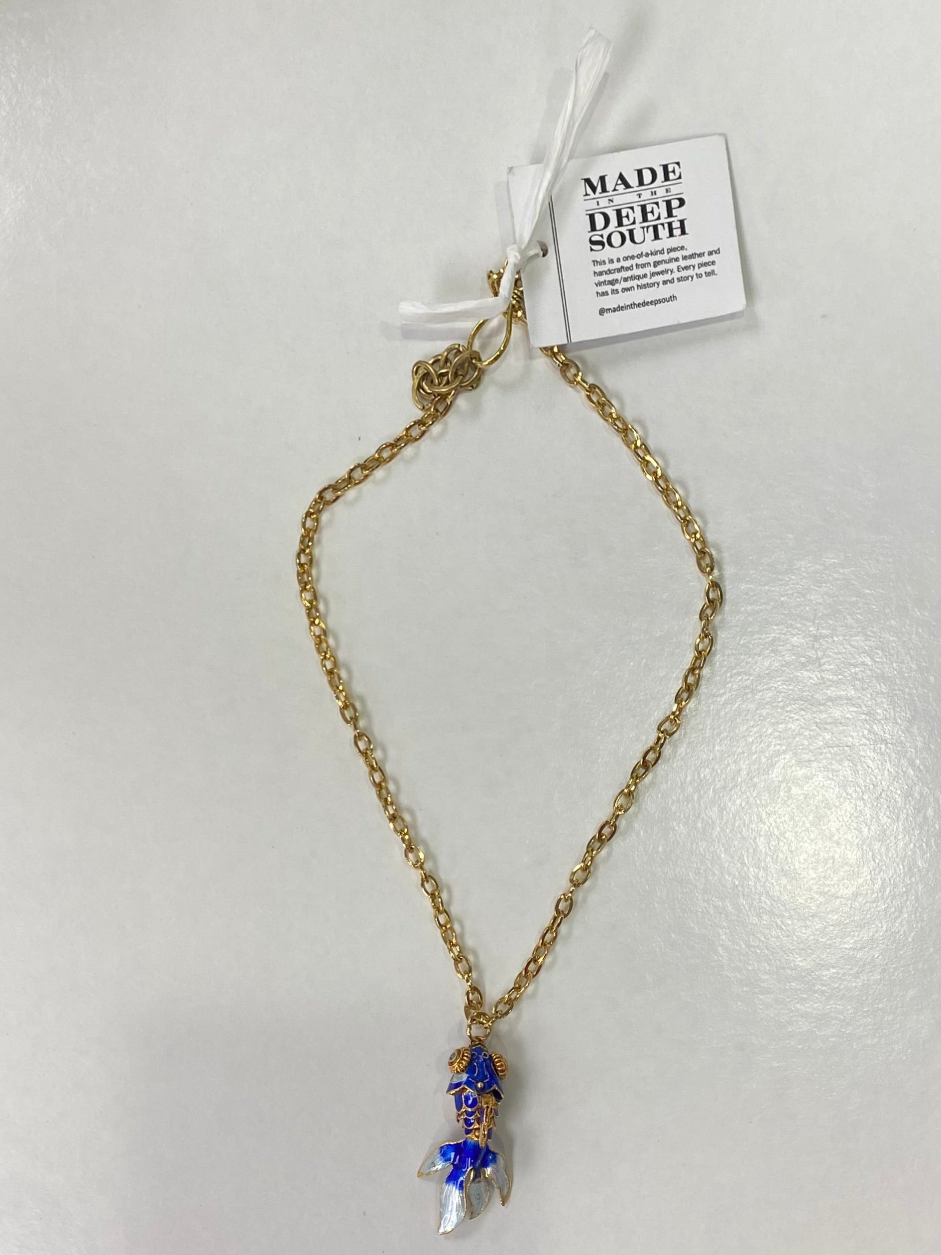 Blue Fish Necklace