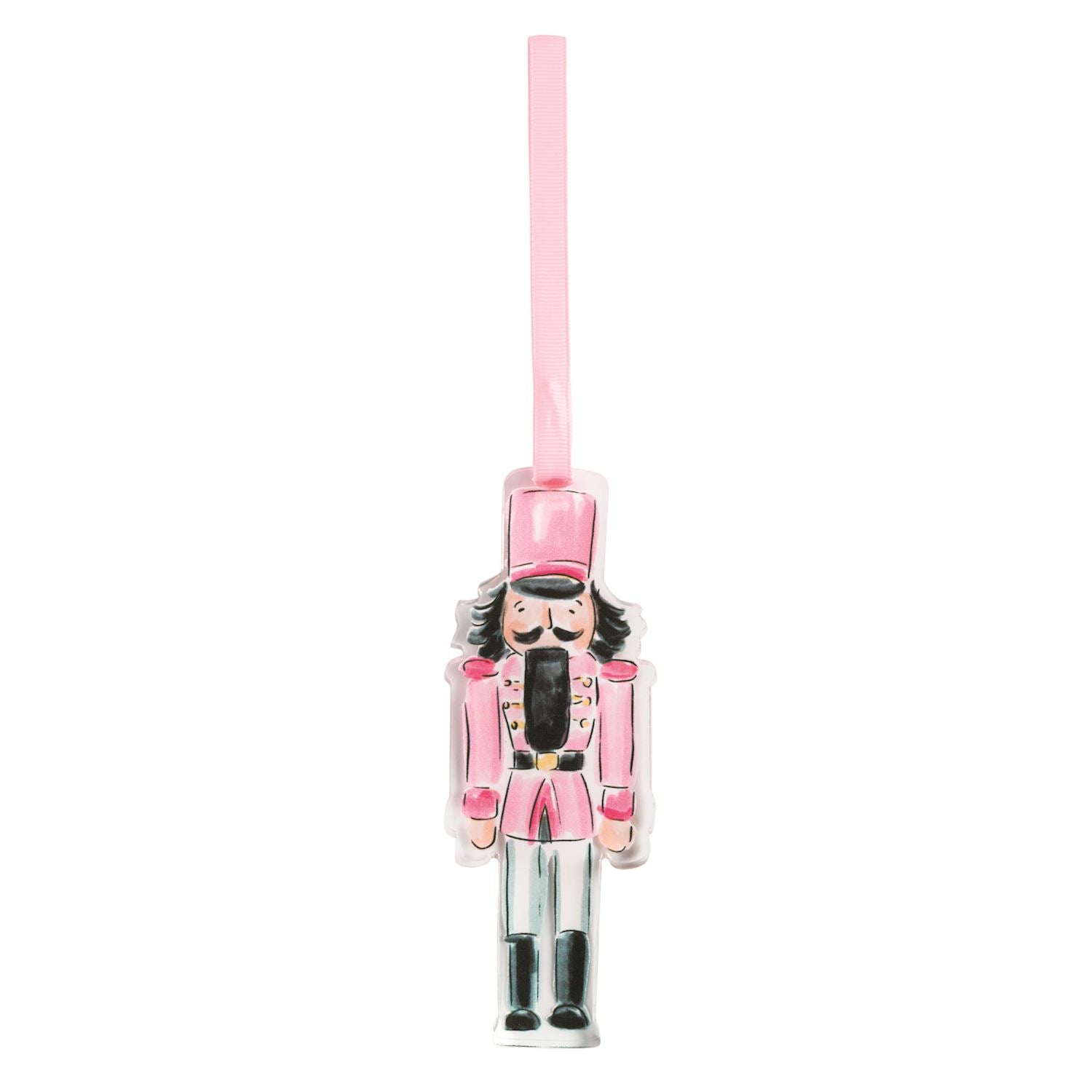 Acrylic Nutcracker Ornament- Pink