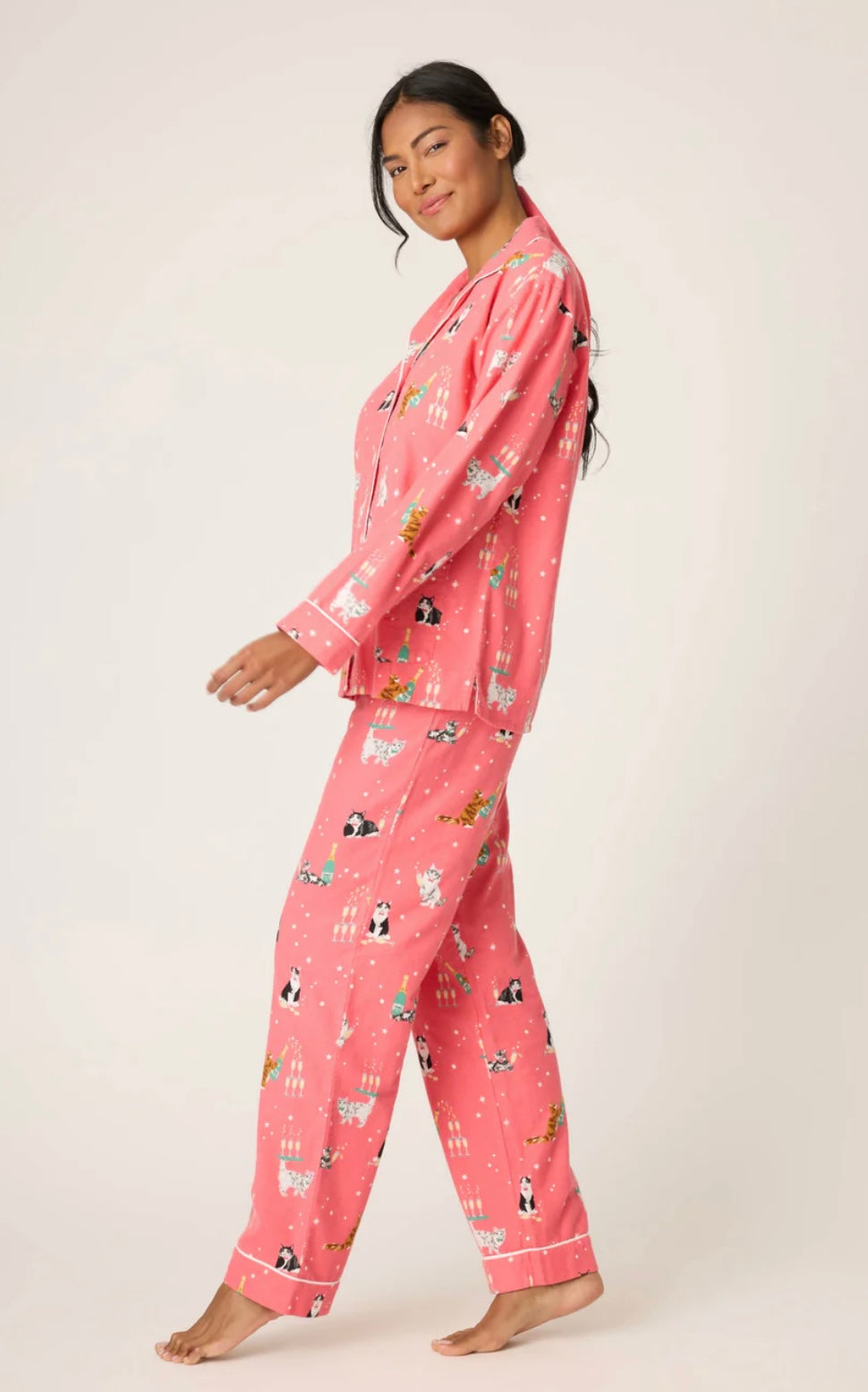 PJ Salvage Let's Get Fizzical 3-Piece Flannel PJ Set
