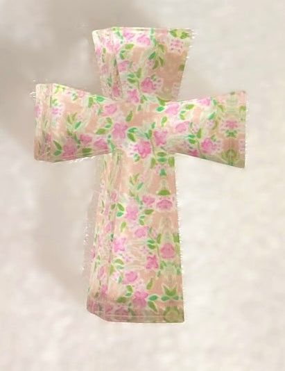 Tabletop Acrylic Cross Floral Large