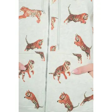Zip Up Hoodie - Tiger