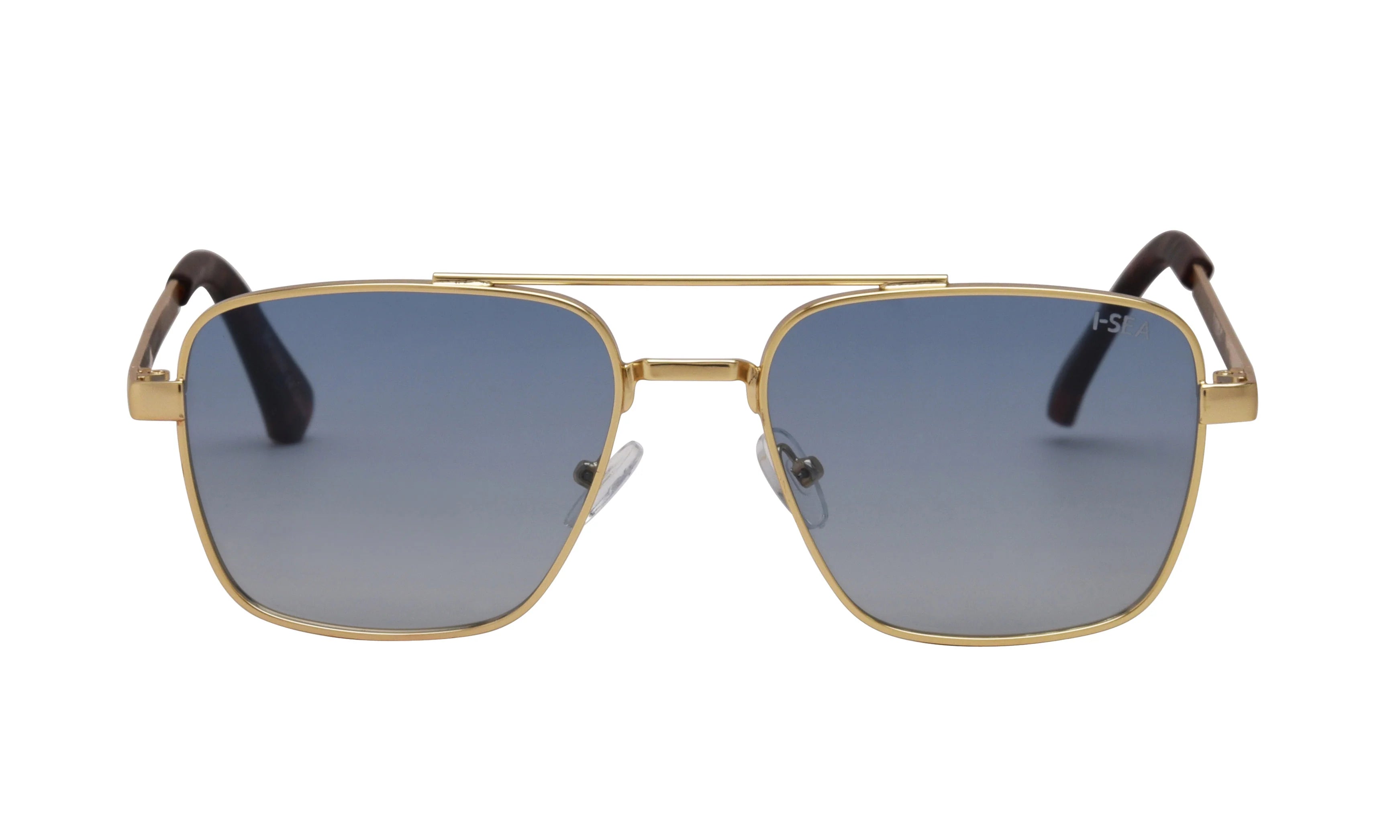 Sunglasses- Brooks - Gold/Blue Lens