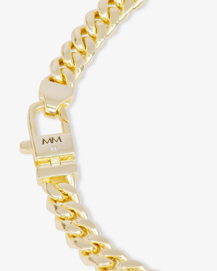 Pavé Julian Cuban Chain Necklace 6.8mm- 18”