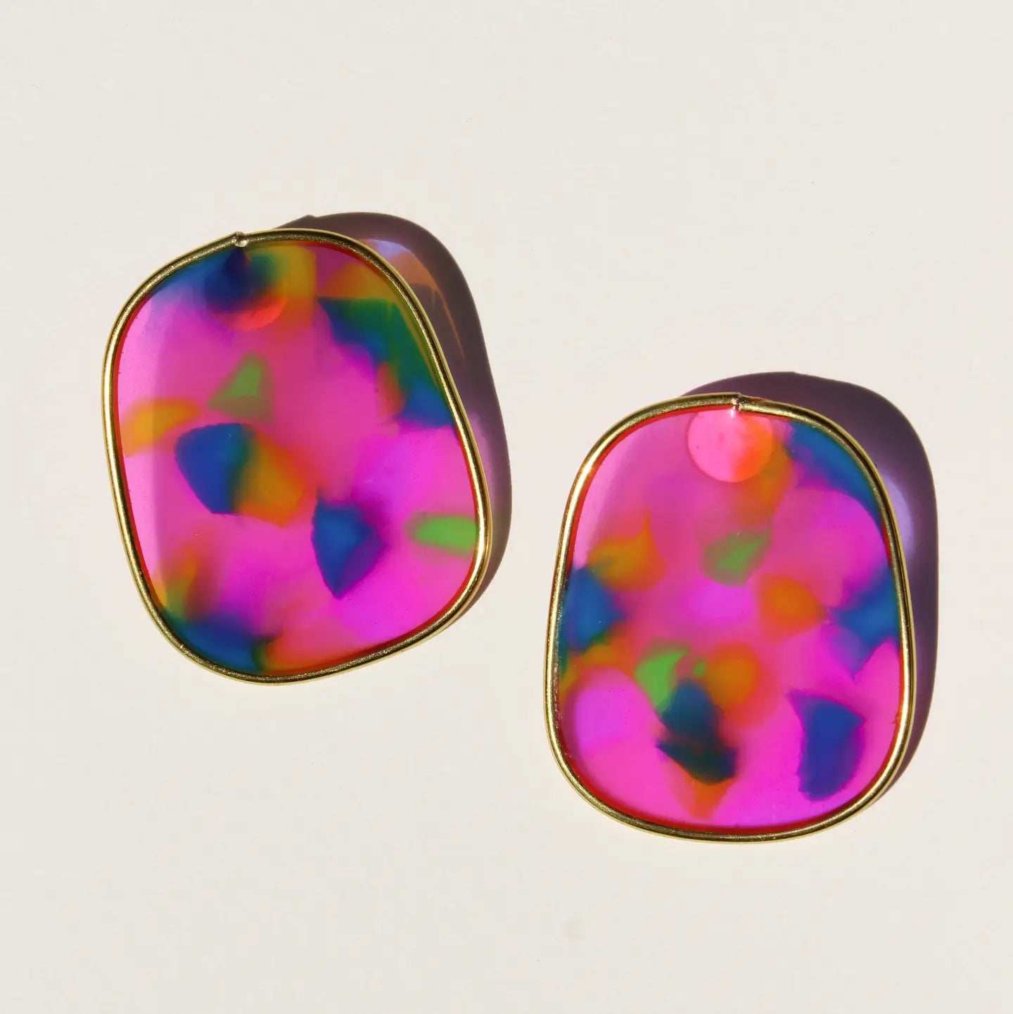 Loud Italians 01 Resin Stud Statement Earring