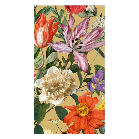 Caspari Guest Napkin - Dutch Floral Gold