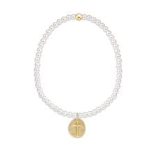 XL ENewton Extends Inspire Charm - Classic Pearl 4mm Bead Bracelet