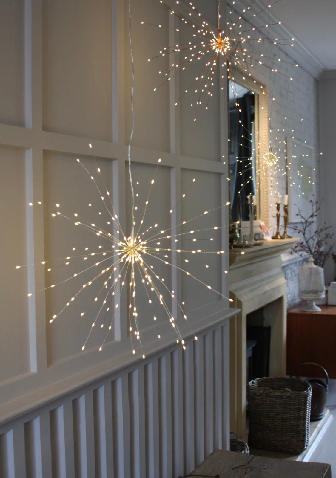 LED Hanging Starburst  Large / Silver