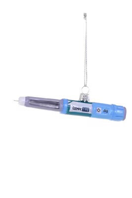 Ornaments/Glass - Weight Loss Injection Pen